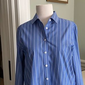 Banana republic blue / white pinstripe button-down